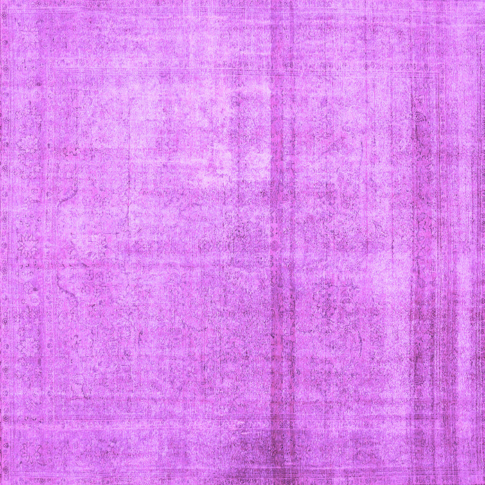 Square Machine Washable Abstract Purple Contemporary Area Rugs, wshcon376pur