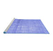 Sideview of Machine Washable Abstract Blue Contemporary Rug, wshcon376blu