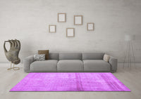 Machine Washable Abstract Purple Contemporary Rug, wshcon376pur