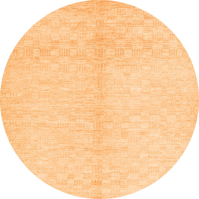 Square Solid Orange Modern Rug, con377org