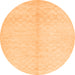 Square Solid Orange Modern Rug, con377org