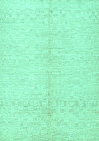 Solid Turquoise Modern Rug, con377turq