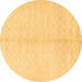 Round Solid Brown Modern Rug, con377brn