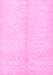 Machine Washable Solid Pink Modern Rug, wshcon377pnk