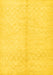 Machine Washable Solid Yellow Modern Rug, wshcon377yw