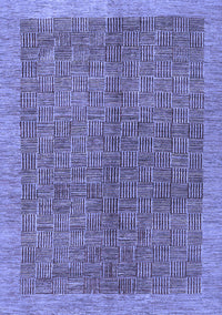 Abstract Blue Contemporary Rug, con378blu