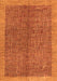 Serging Thickness of Machine Washable Abstract Orange Contemporary Area Rugs, wshcon378org