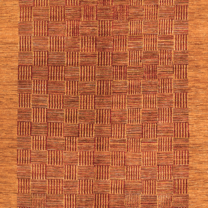 Serging Thickness of Machine Washable Abstract Orange Contemporary Area Rugs, wshcon378org