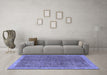 Machine Washable Abstract Blue Contemporary Rug in a Living Room, wshcon378blu