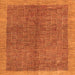 Serging Thickness of Abstract Orange Contemporary Rug, con378org