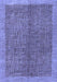 Machine Washable Abstract Blue Contemporary Rug, wshcon378blu