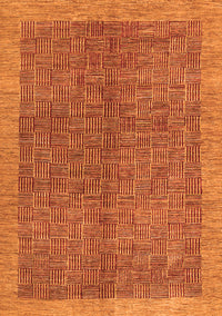 Abstract Orange Contemporary Rug, con378org