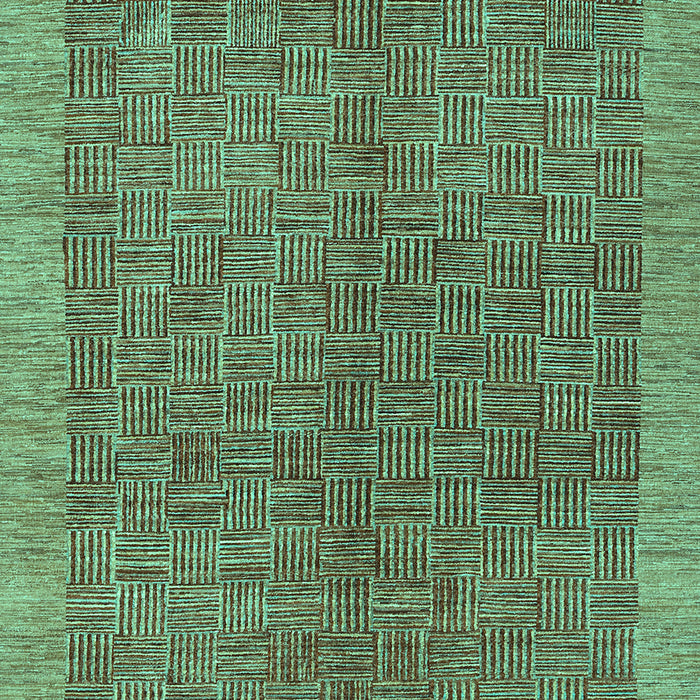Machine Washable Abstract Turquoise Contemporary Area Rugs, wshcon378turq