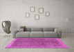 Machine Washable Abstract Purple Contemporary Area Rugs in a Living Room, wshcon378pur