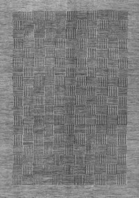 Abstract Gray Contemporary Rug, con378gry