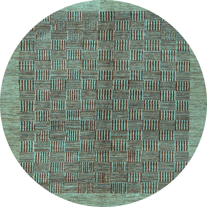 Round Machine Washable Abstract Light Blue Contemporary Rug, wshcon378lblu