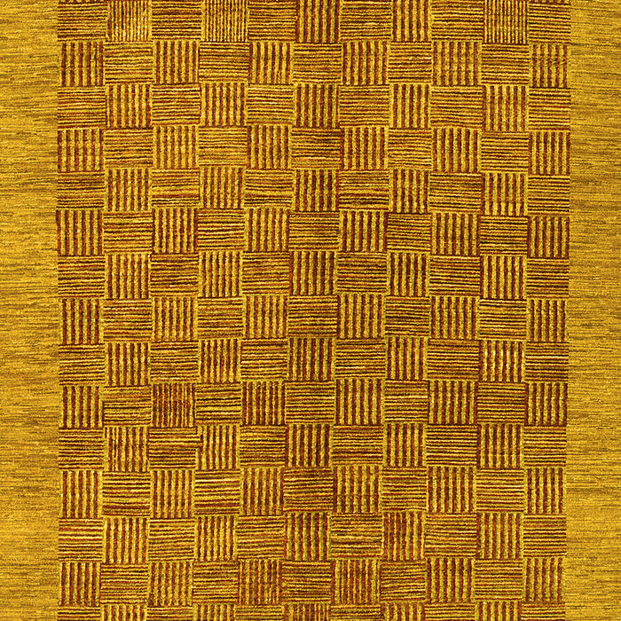 Machine Washable Abstract Yellow Contemporary Rug, wshcon378yw