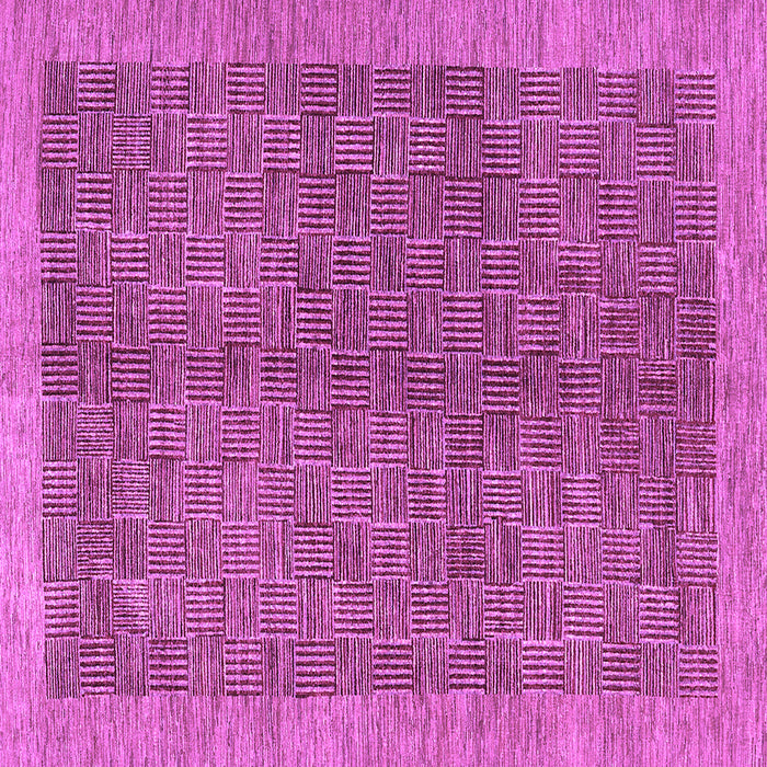 Square Machine Washable Abstract Purple Contemporary Area Rugs, wshcon378pur