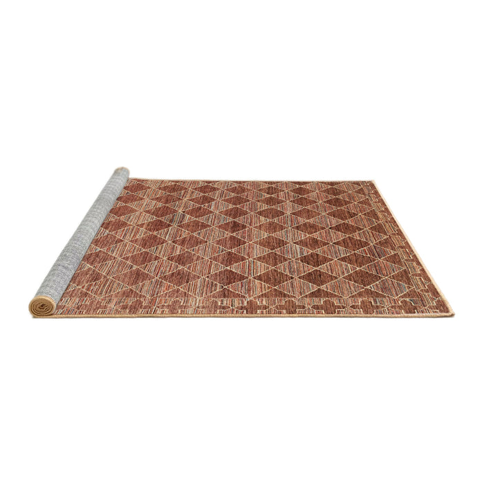 Serging Thickness of Machine Washable Contemporary Mahogany Brown Rug, wshcon379