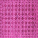 Square Machine Washable Abstract Pink Contemporary Rug, wshcon379pnk