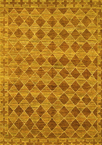 Abstract Yellow Contemporary Rug, con379yw