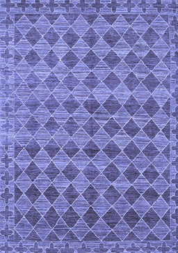 Abstract Blue Contemporary Rug, con379blu