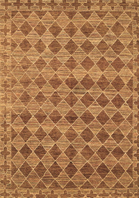 Abstract Brown Contemporary Rug, con379brn