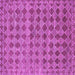 Square Machine Washable Abstract Purple Contemporary Area Rugs, wshcon379pur