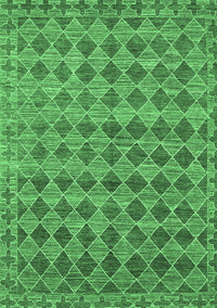 Abstract Emerald Green Contemporary Rug, con379emgrn