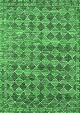 Abstract Emerald Green Contemporary Rug, con379emgrn