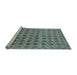 Sideview of Machine Washable Abstract Light Blue Contemporary Rug, wshcon379lblu