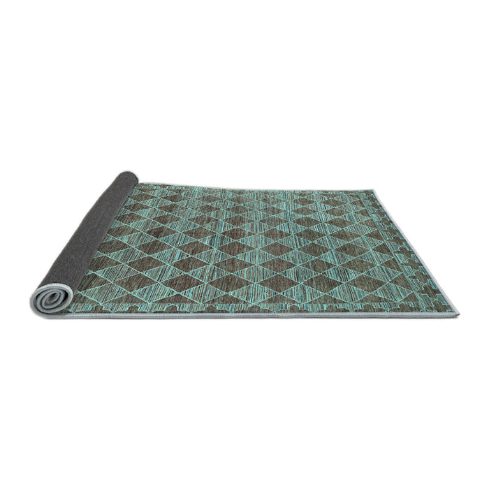 Sideview of Abstract Light Blue Contemporary Rug, con379lblu
