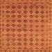 Serging Thickness of Abstract Orange Contemporary Rug, con379org