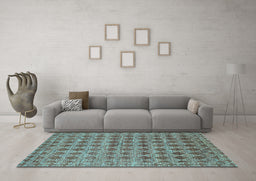 Machine Washable Abstract Light Blue Contemporary Rug in a Living Room, wshcon379lblu