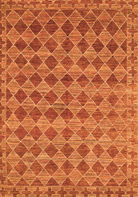 Abstract Orange Contemporary Rug, con379org