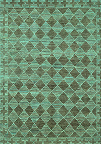 Abstract Turquoise Contemporary Rug, con379turq