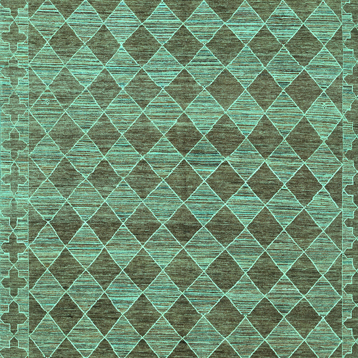 Abstract Turquoise Contemporary Rug, con379turq