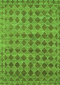 Abstract Green Contemporary Rug, con379grn