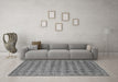 Machine Washable Abstract Gray Contemporary Rug in a Living Room,, wshcon379gry