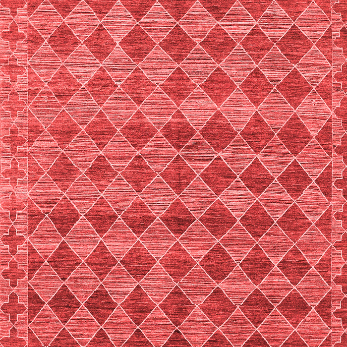 Machine Washable Abstract Red Contemporary Rug, wshcon379red