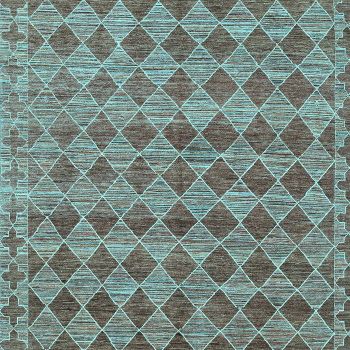 Abstract Light Blue Contemporary Rug, con379lblu