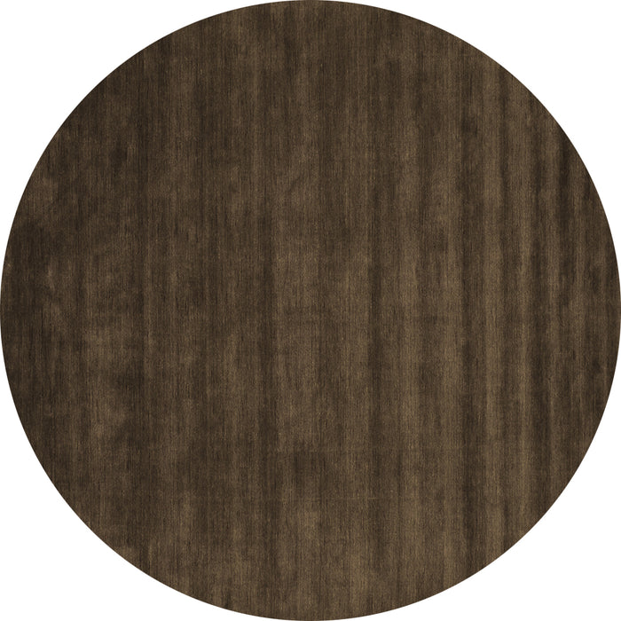 Round Machine Washable Abstract Brown Contemporary Rug, wshcon37brn