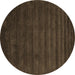 Round Machine Washable Abstract Brown Contemporary Rug, wshcon37brn