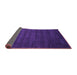 Sideview of Abstract Purple Contemporary Rug, con37pur