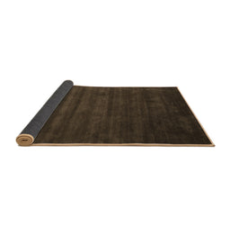 Sideview of Abstract Brown Contemporary Rug, con37brn