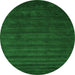 Square Abstract Green Contemporary Rug, con37grn