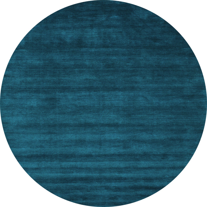 Round Abstract Light Blue Contemporary Rug, con37lblu