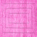 Square Abstract Pink Contemporary Rug, con380pnk