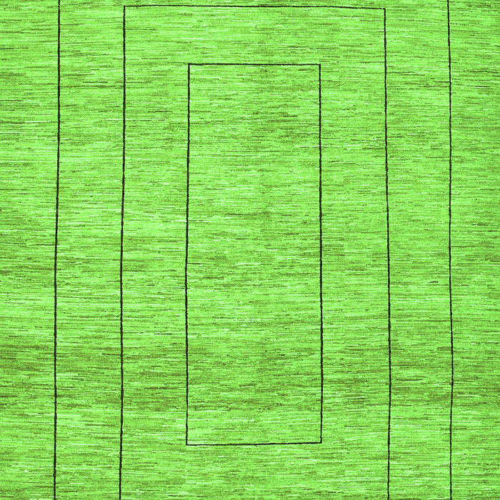 Serging Thickness of Machine Washable Abstract Green Contemporary Area Rugs, wshcon380grn