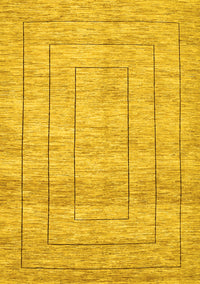 Abstract Yellow Contemporary Rug, con380yw